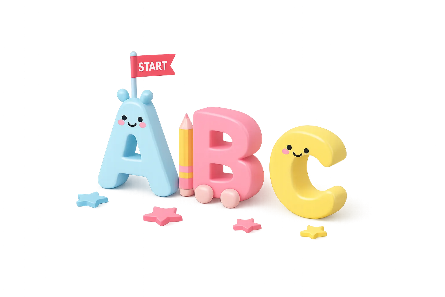 Кубики с буквами ABC